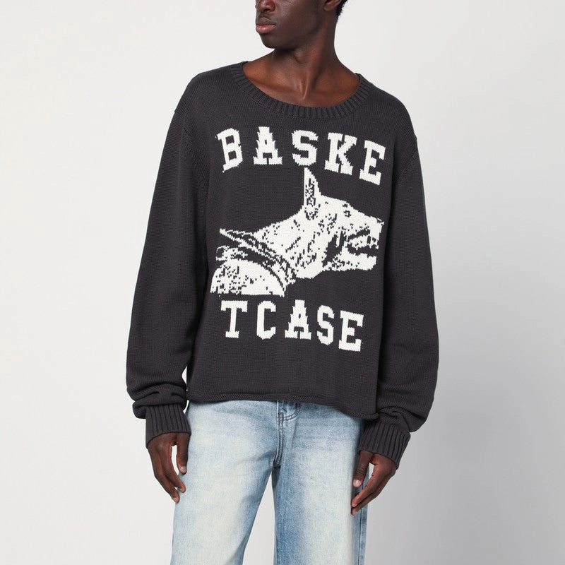Basketcase Gallery Men's Vintage Sweater With Logo Inlay winter sweaters outlet