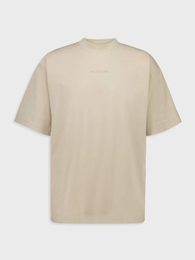 Beige Back Medium Fit T-Shirt Tops Mens - flannel shirts