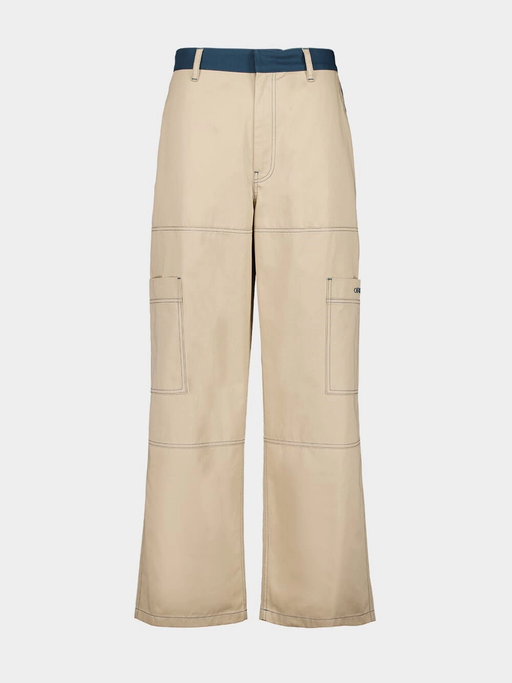 Beige Cargo Pants with Stitch Detailing Bottoms Mens - cheap mens shorts online