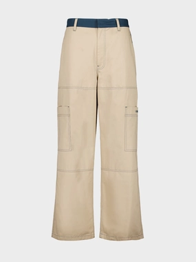 Beige Cargo Pants with Stitch Detailing Bottoms Mens - cheap mens shorts online