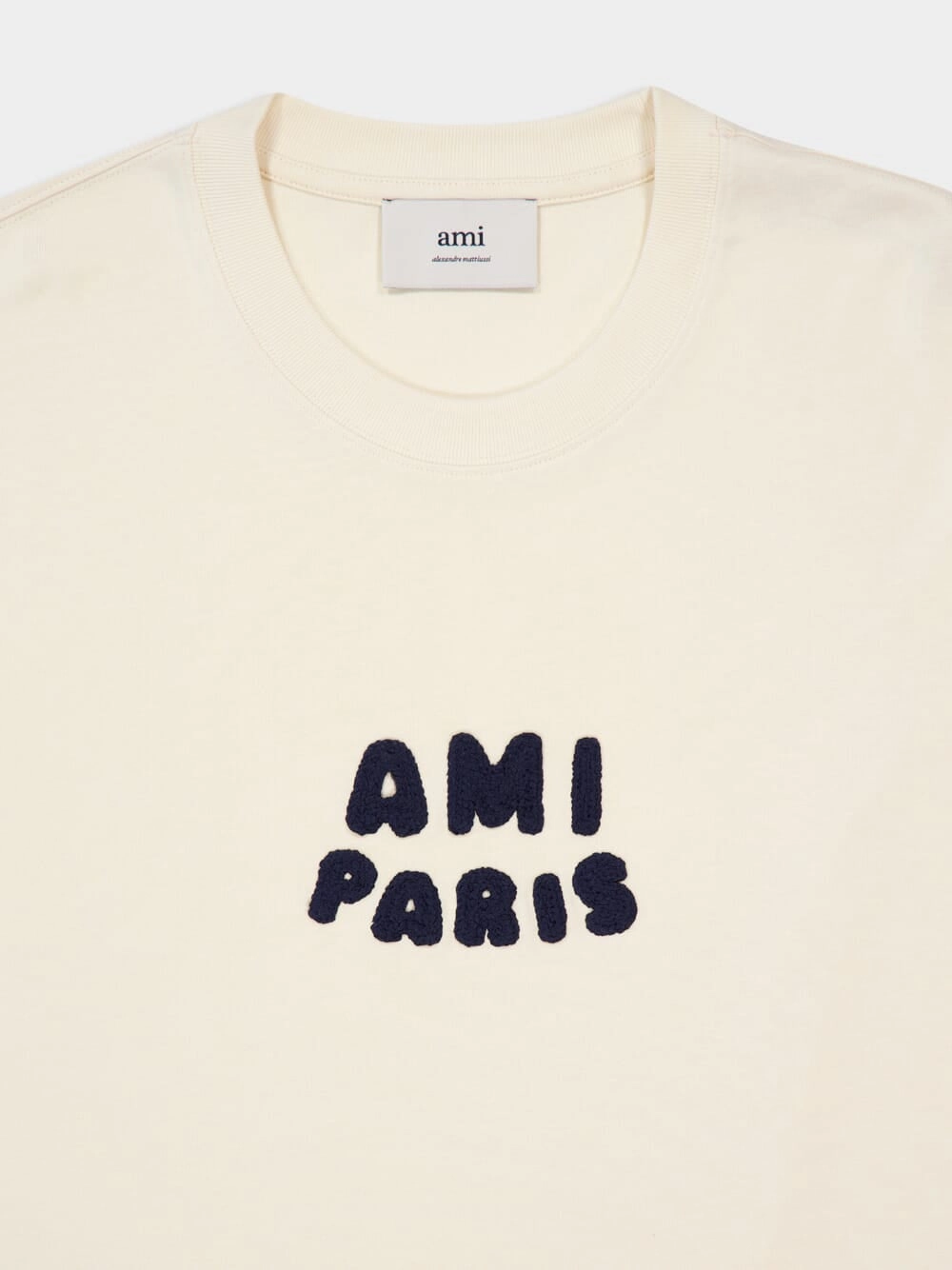 Beige Cotton Patch T-Shirt