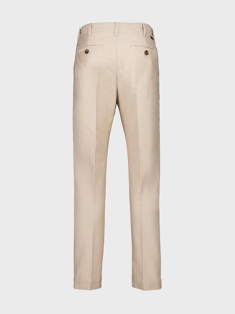 Beige Cotton Satin Chino Trousers
