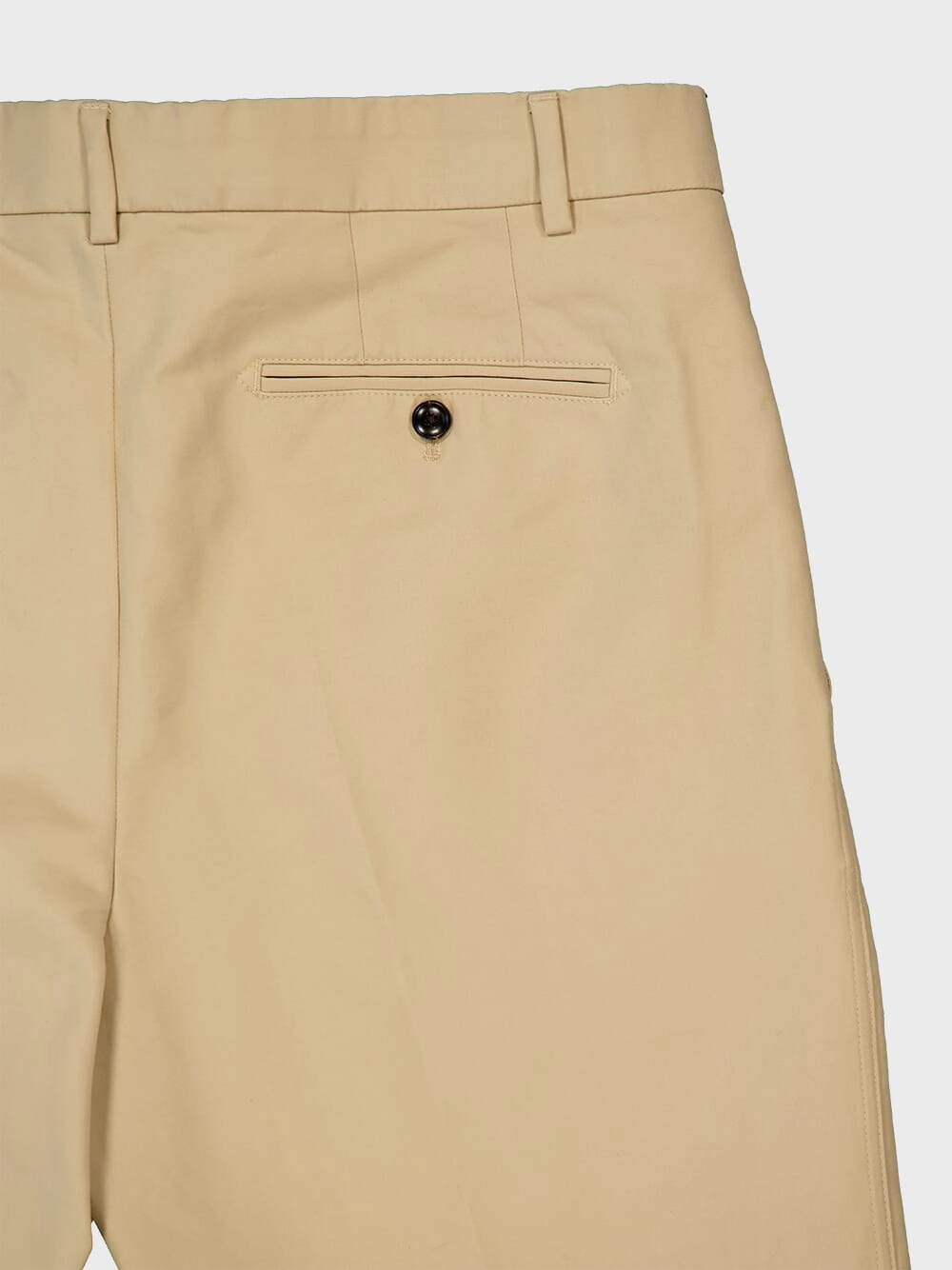Beige Cotton Satin Semi-Sartorial Trousers