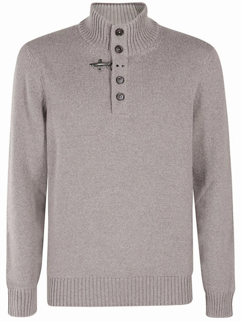 Beige High Neck Sweater designer sweaters outlet