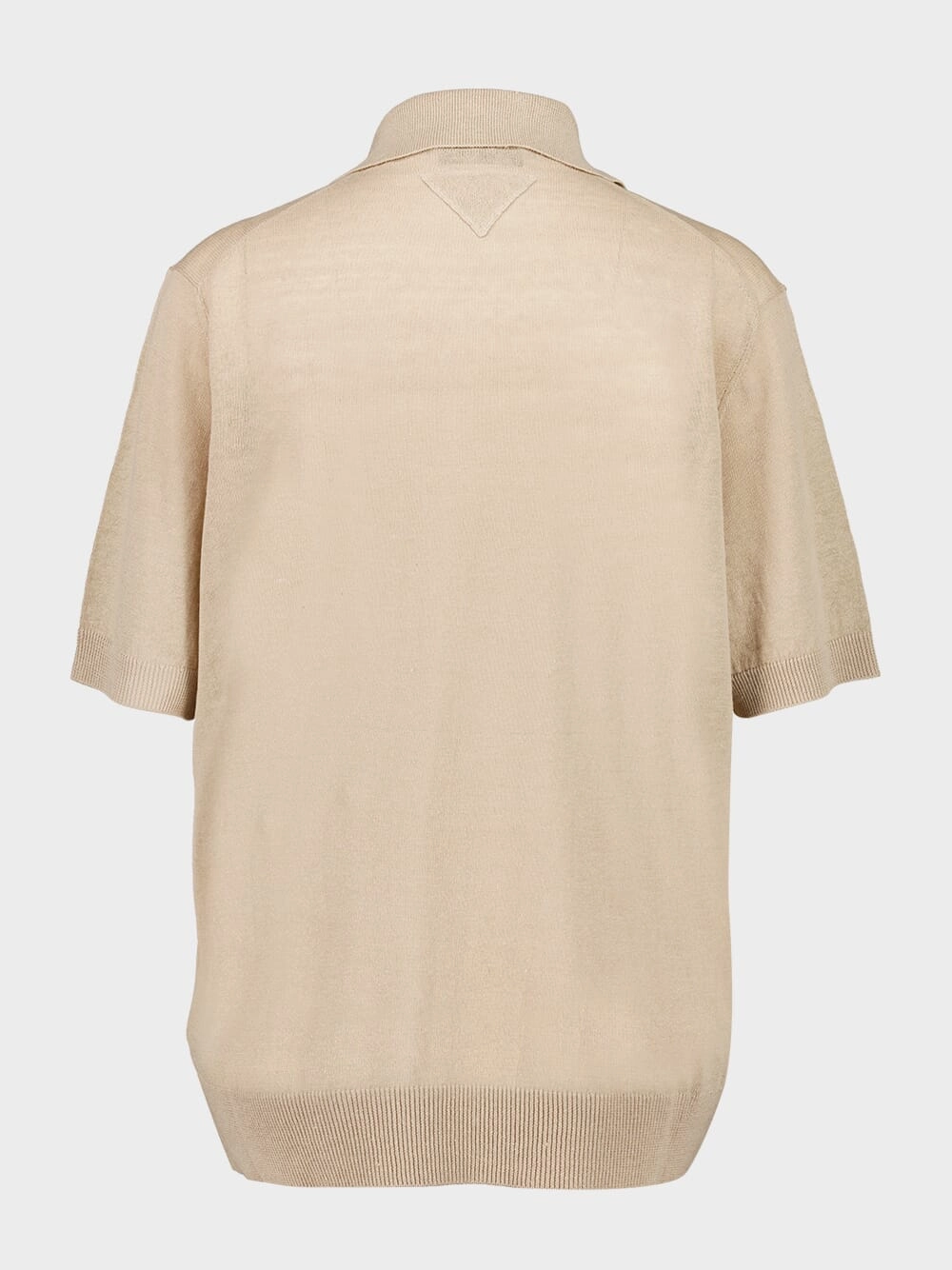 Beige Linen Cotton Polo Shirt