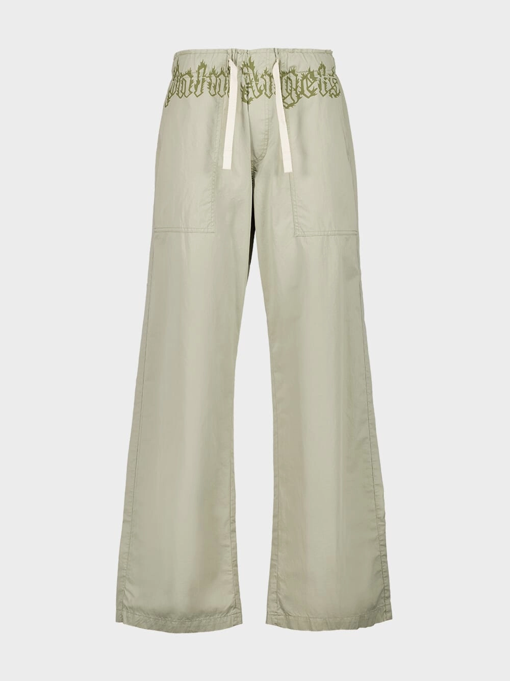 Beige Logo Waist Drawstring Trousers Bottoms Mens - cheap mens shorts online