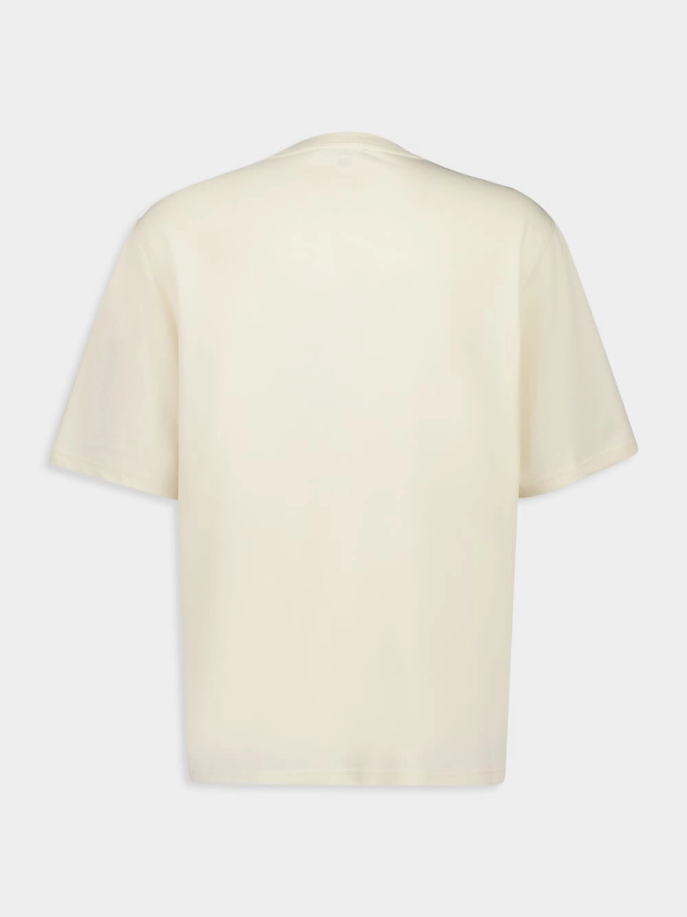 Beige Organic Cotton T-Shirt with Patch