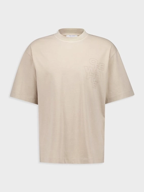 Beige Outline Arrow Skate T-Shirt Tops Mens - flannel shirts