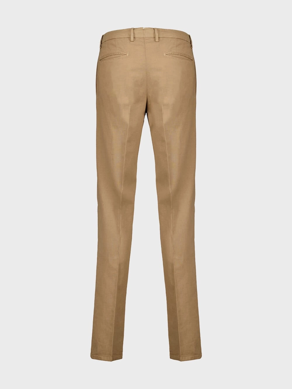 Beige Pressed-Crease Trousers
