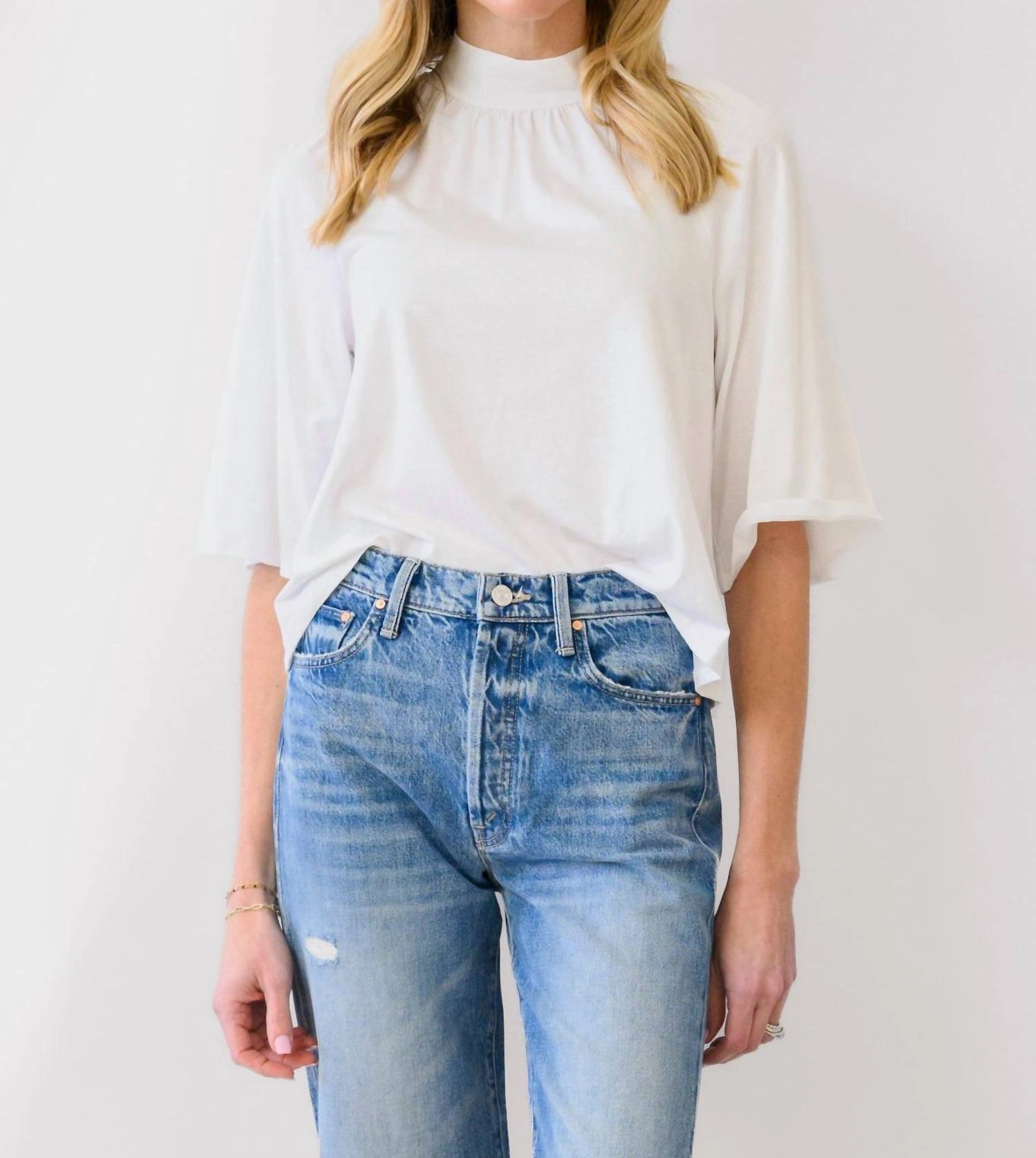 Bell Top In White
