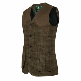 Beretta St James Vest Green & Rust Check henley shirts online