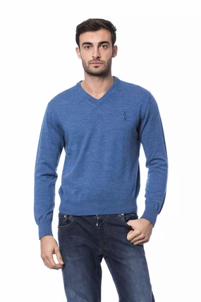 Billionaire Italian Couture Embroide Merino Wool Crew Neck Men's Sweater winter sweaters outlet