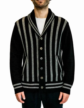 Billy The Kid 2 Cardigan In Black chunky knit discount