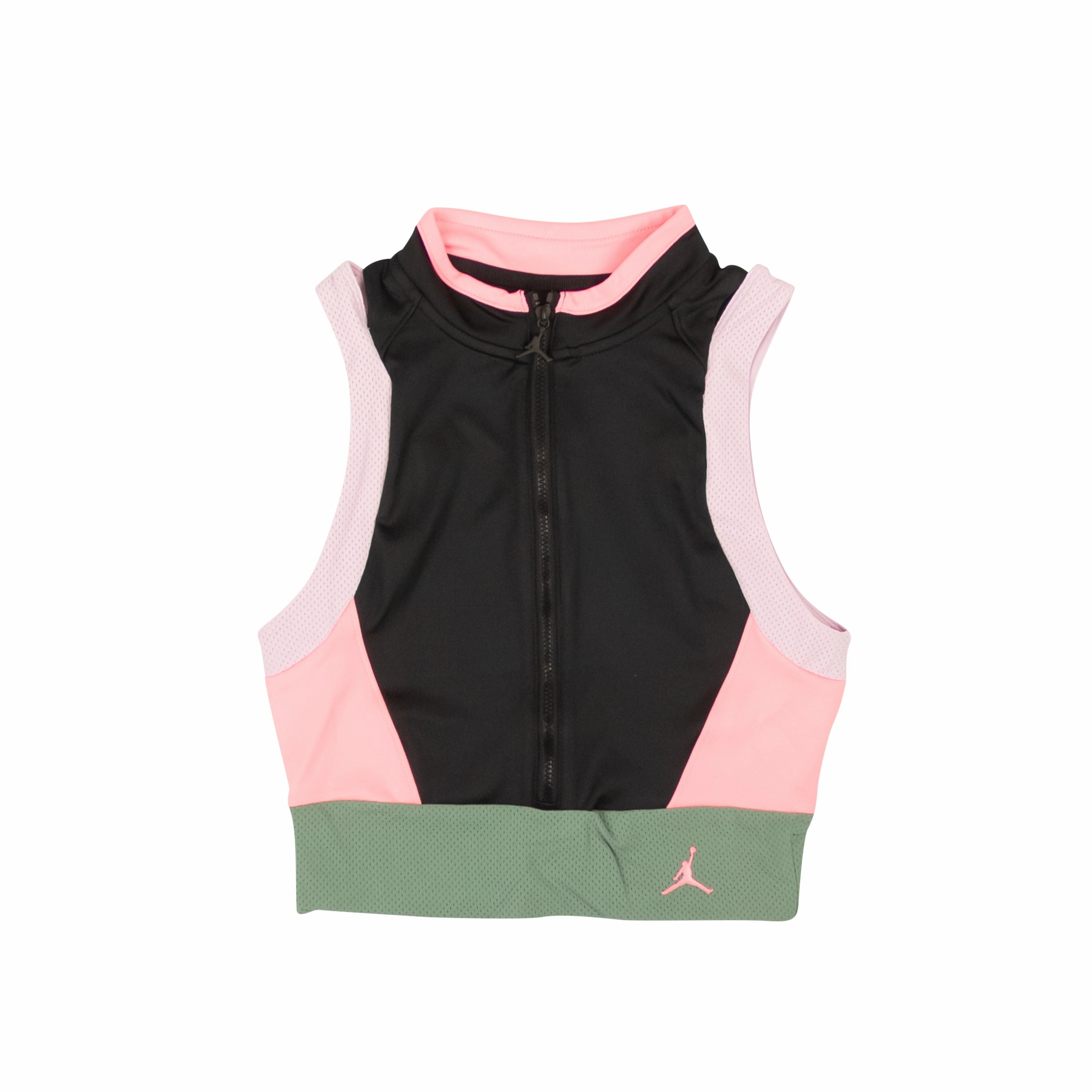 Black Arctic Pink Polyester 7 Green Heatwave Crop Top