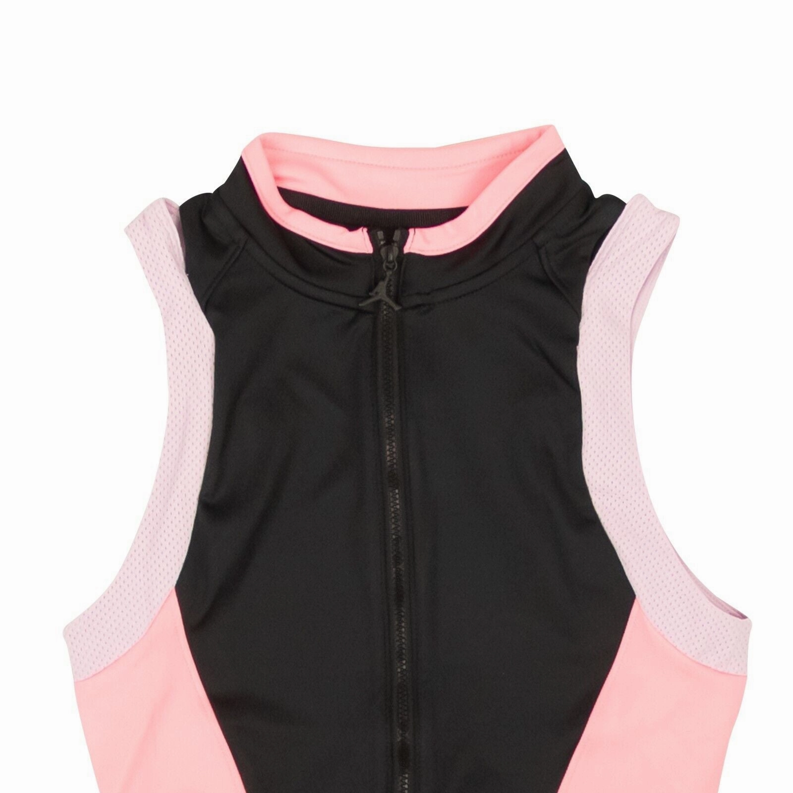 Black Arctic Pink Polyester 7 Green Heatwave Crop Top