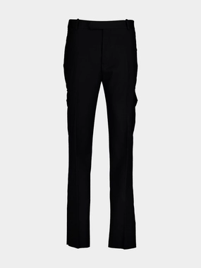 Black Cargo Trousers Bottoms Mens - cheap mens shorts online
