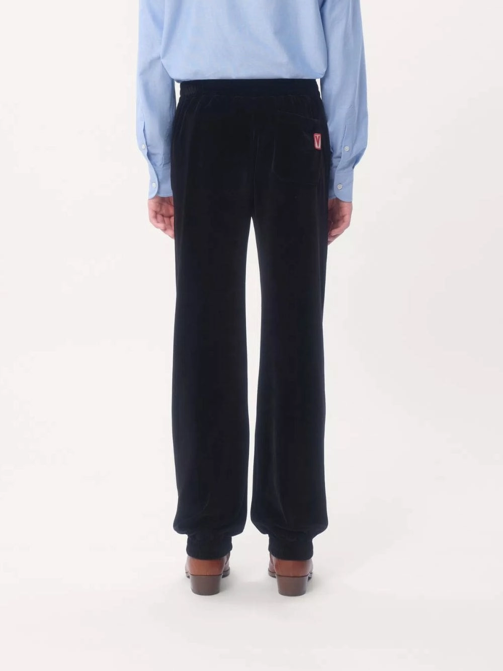 Black Chenille Jogging Trousers