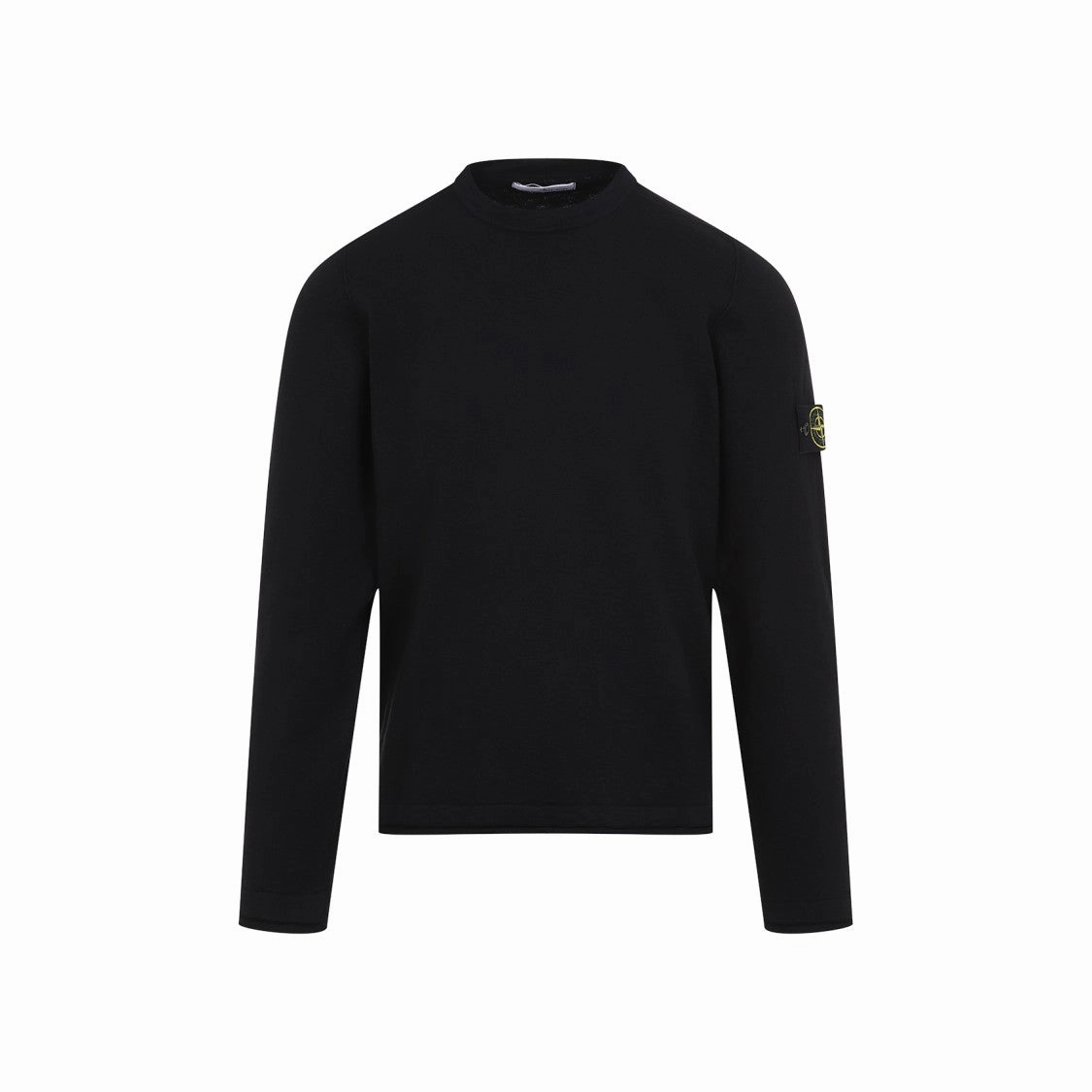 Black Cotton Crew Neck Pullover cashmere sweaters sale