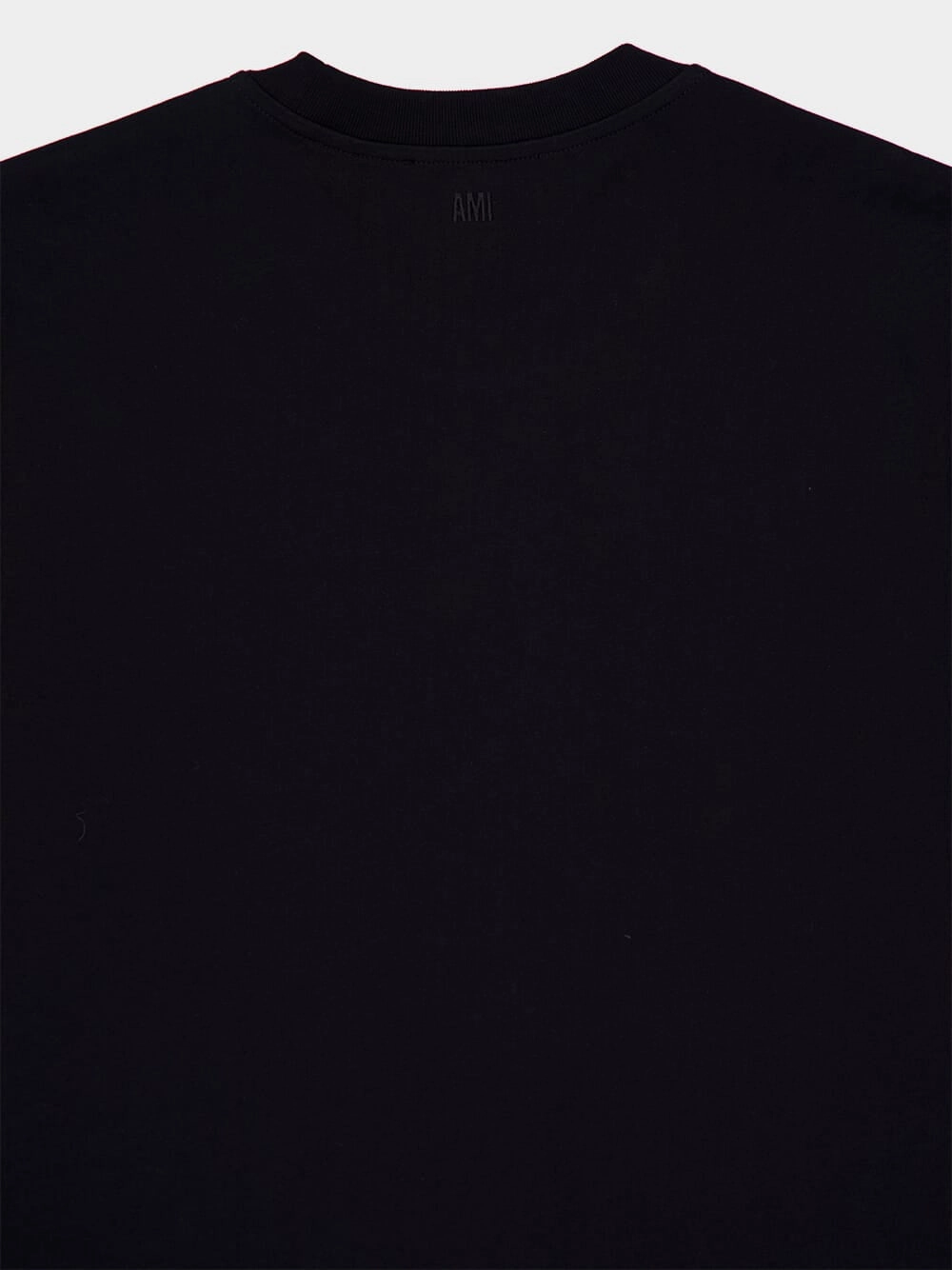 Black Cotton Embroidered T-Shirt