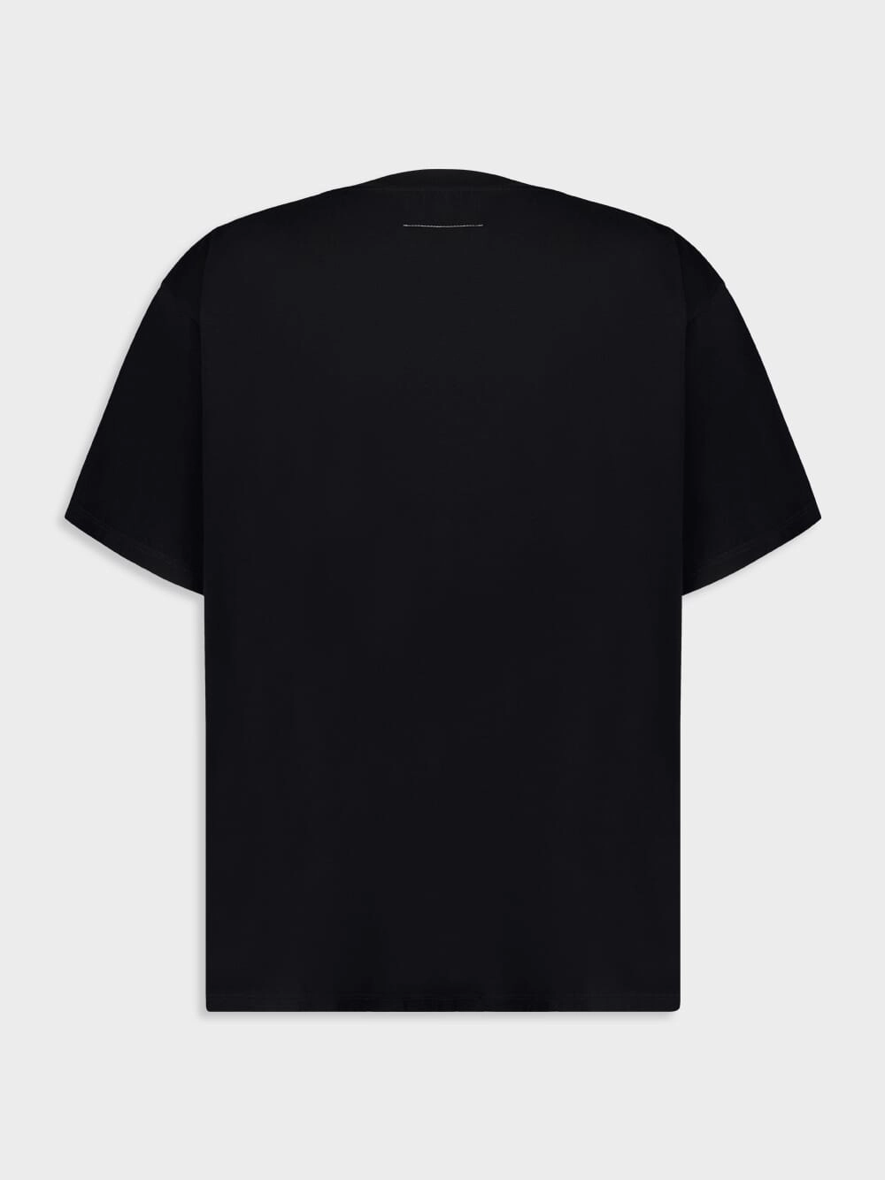 Black Cotton Numbers Printed Crewneck T-Shirt
