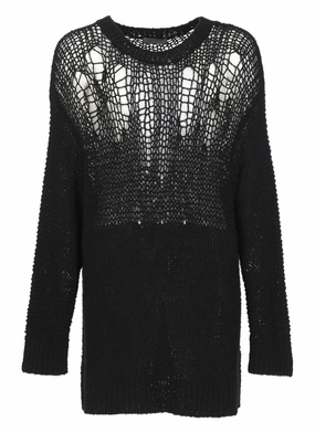 Black Cotton Sweater designer sweaters outlet