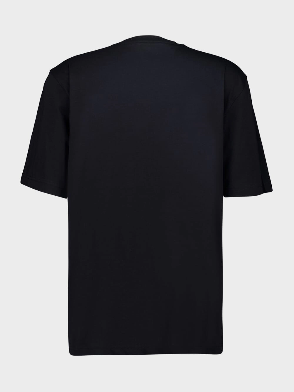 Black Cotton T-Shirt with Caos Logo