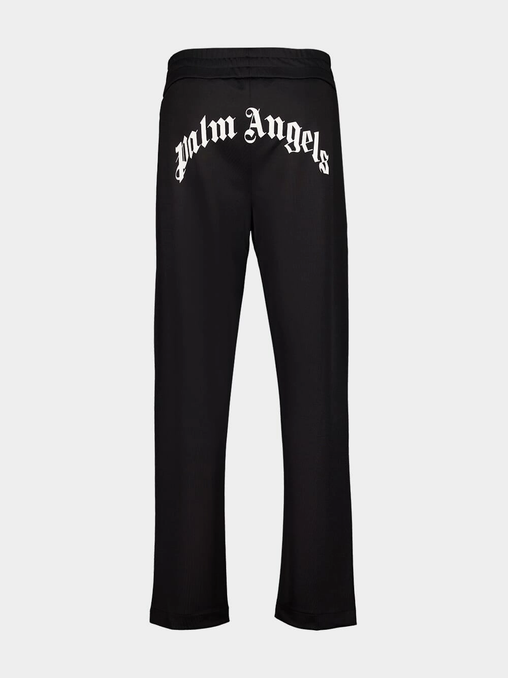 Black Curved Logo Track Pants