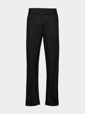 Black Curved Logo Track Pants Bottoms Mens - cheap mens shorts online