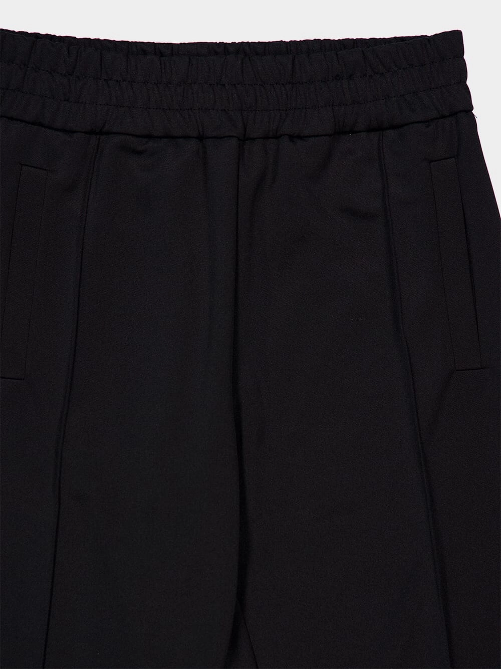 Black Curved Logo Track Pants