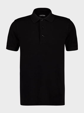 Black Lyocell Polo Shirt Tops Mens - men's t-shirts outlet