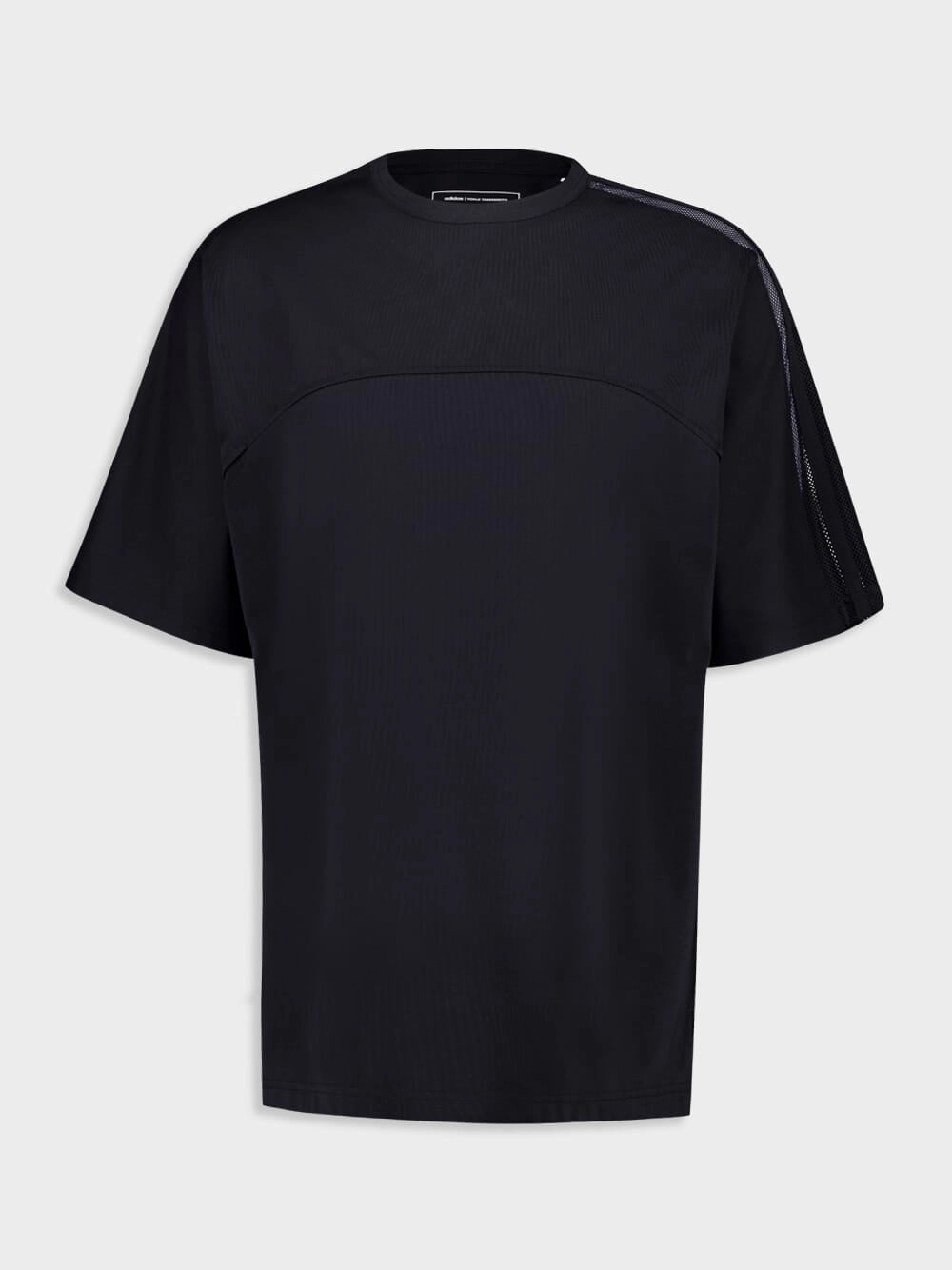 Black Mesh Detail T-Shirt Tops Mens - flannel shirts