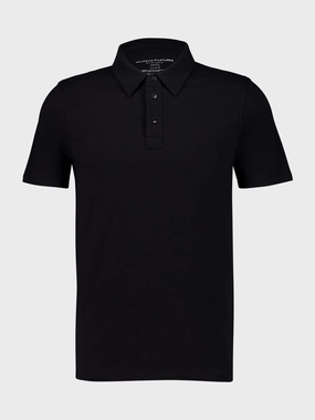 Black Organic Cotton Polo Shirt Tops Mens - men's t-shirts outlet