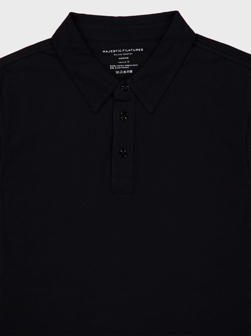 Black Organic Cotton Polo Shirt