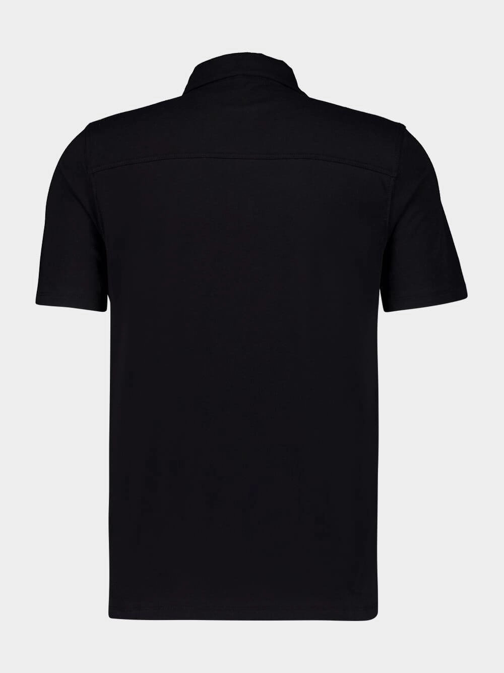 Black Organic Cotton Polo Shirt