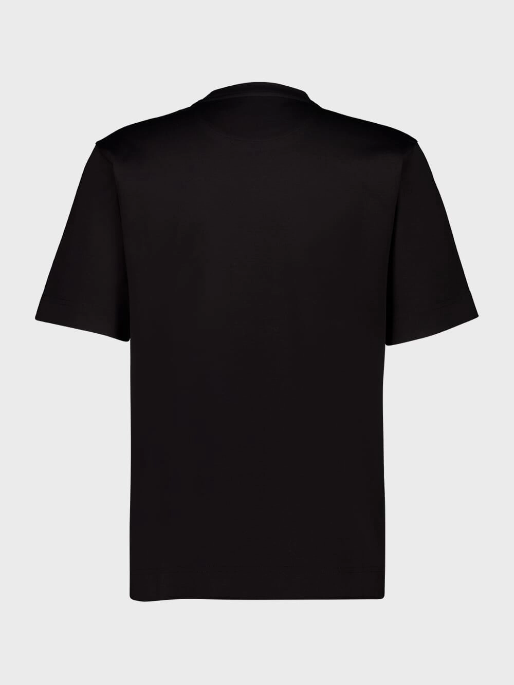 Black Oversized T-Shirt with FF Detail