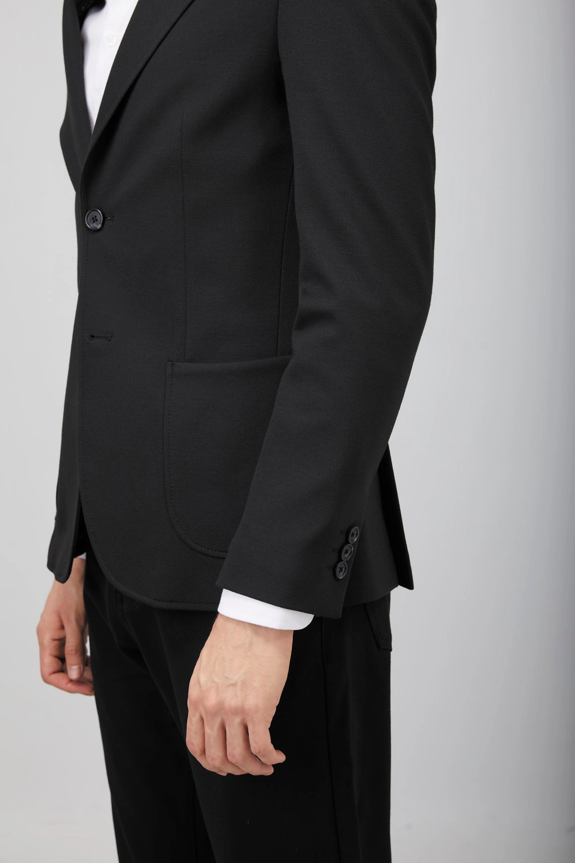 Black Puffer Hood Sportcoat