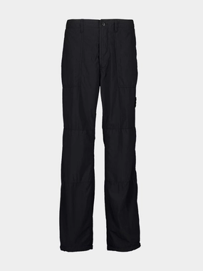 Black Relaxed Fit Ghost Nylon Trousers Bottoms Mens - cheap mens shorts online