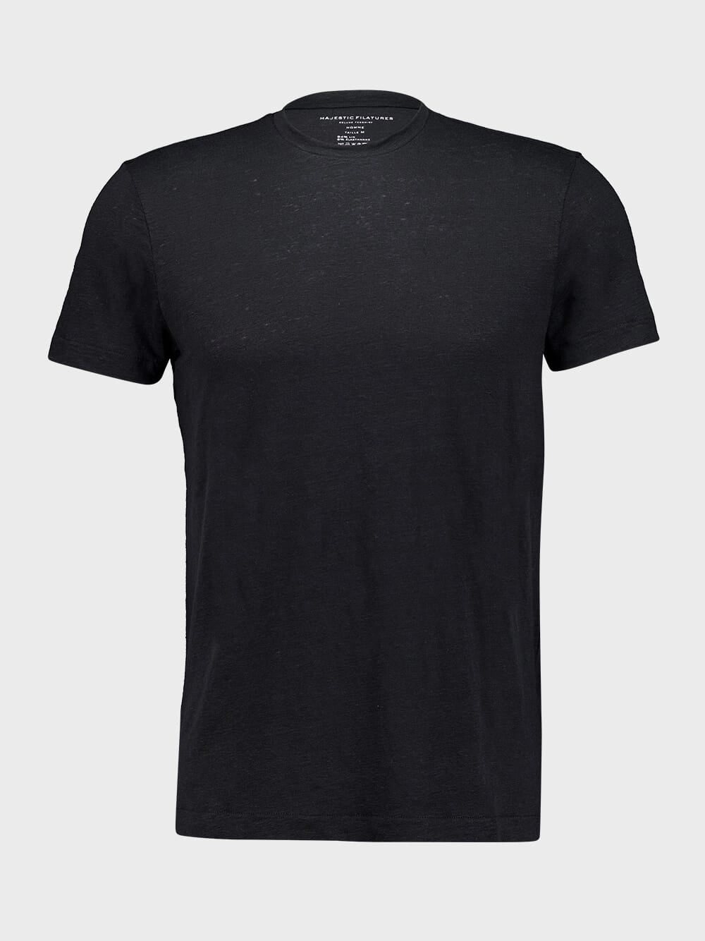 Black Round Neck Short-Sleeved T-Shirt Tops Mens - flannel shirts