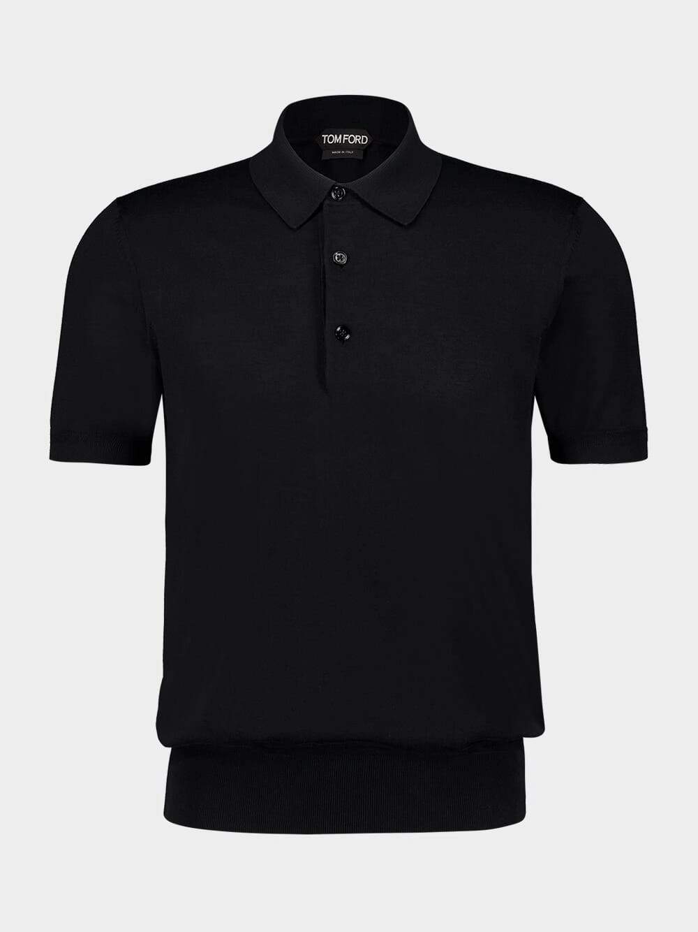 Black Short-Sleeve Cotton Polo Shirt Tops Mens - men's t-shirts outlet