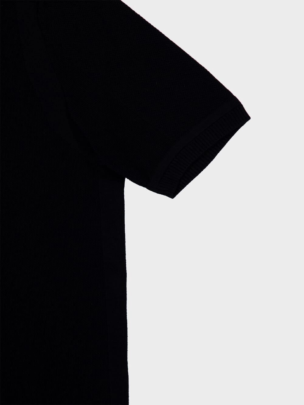 Black Soft Organic Cotton Polo Shirt