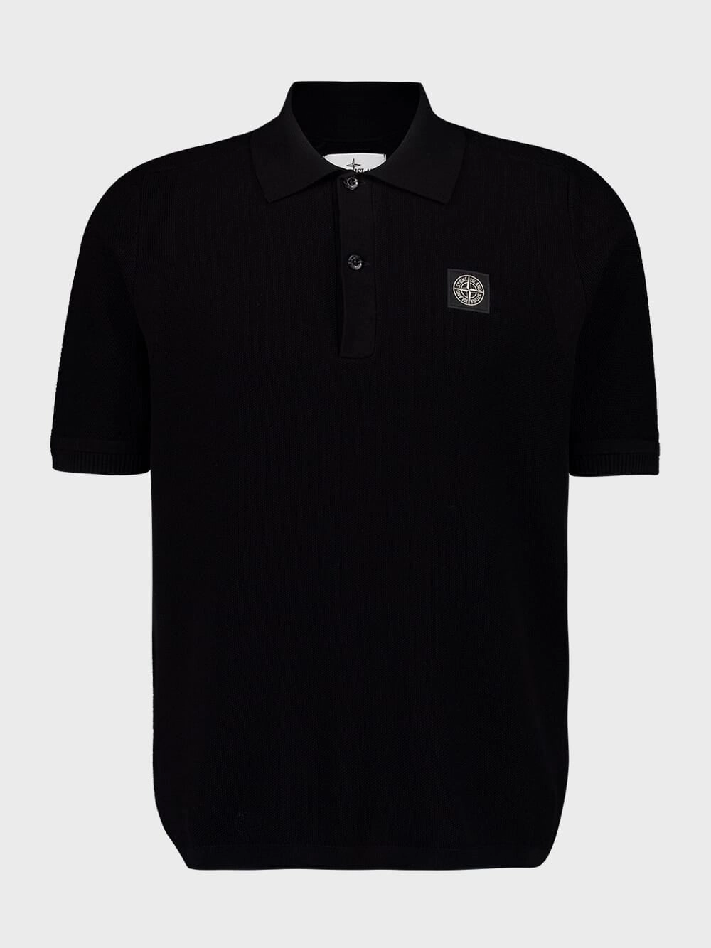 Black Soft Organic Cotton Polo Shirt Tops Mens - men's t-shirts outlet