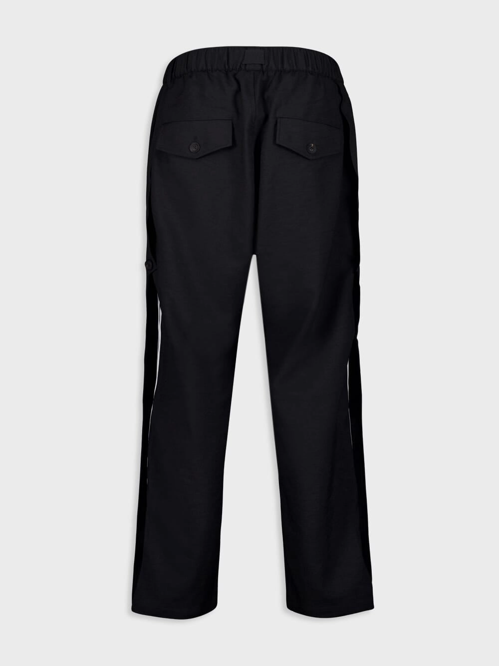 Black Sport Uniform Pants with Hidden 3-Stripes