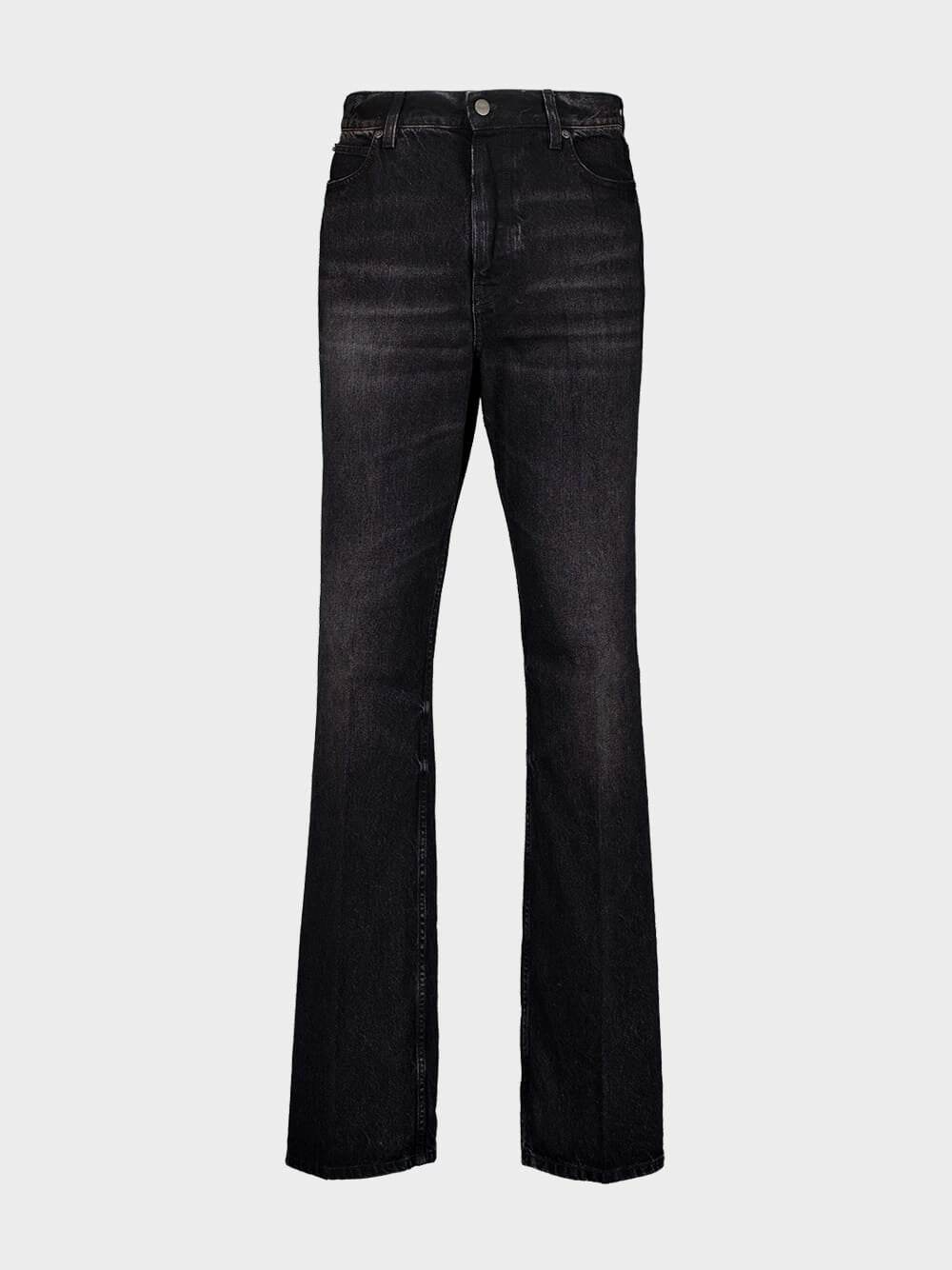 Black Stone-Washed Jeans Bottoms Mens - cheap mens shorts online
