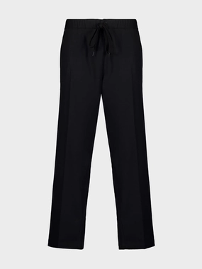 Black Tailored Drawstring-Waist Trousers Bottoms Mens - cheap mens shorts online