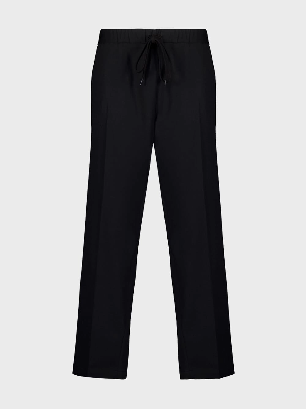 Black Tailored Drawstring-Waist Trousers Bottoms Mens - cheap mens shorts online