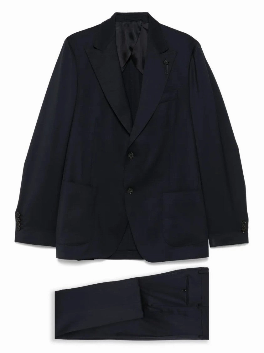 Black Tailored Suit With Notch Lapels