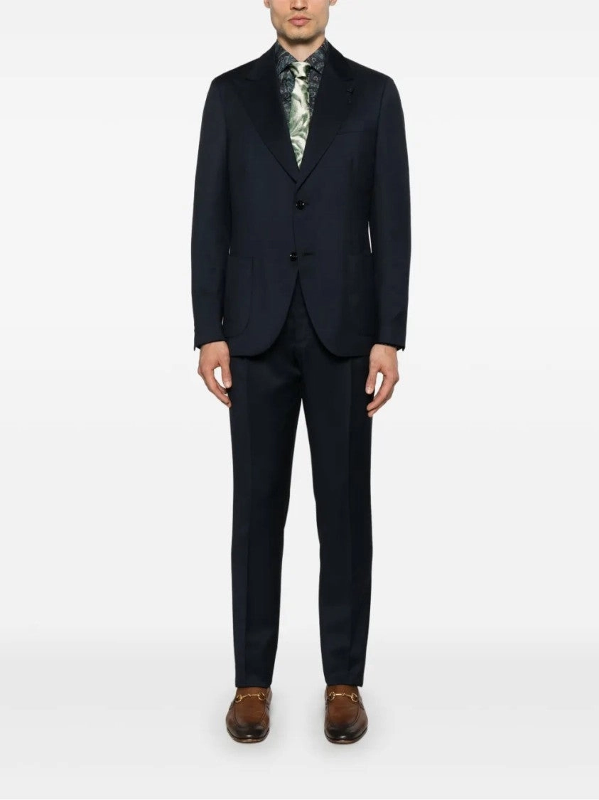 Black Tailored Suit With Notch Lapels