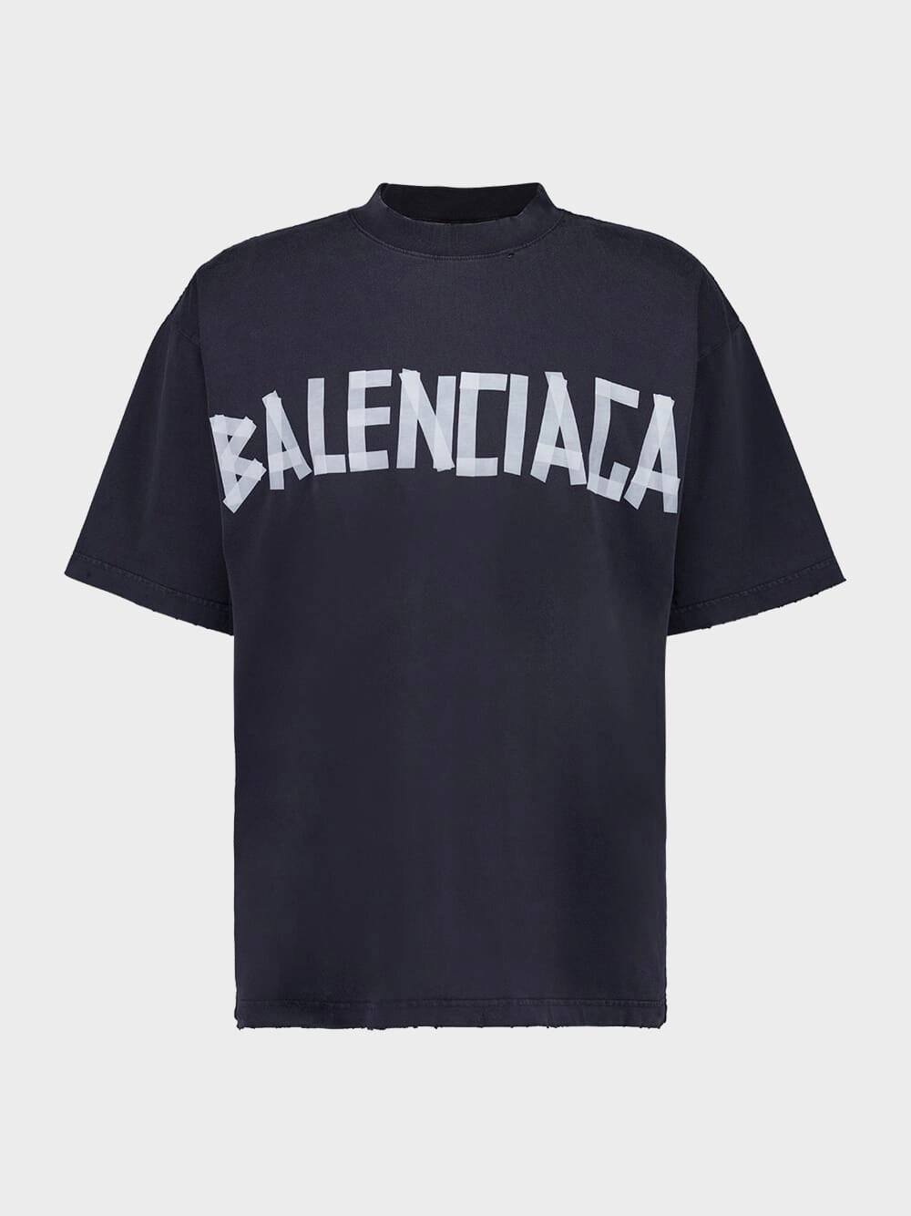 Black Tape Type T-Shirt Medium Fit Faded Washed Tops Mens - flannel shirts