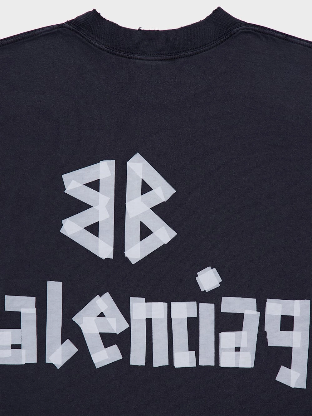 Black Tape Type T-Shirt Medium Fit Faded Washed