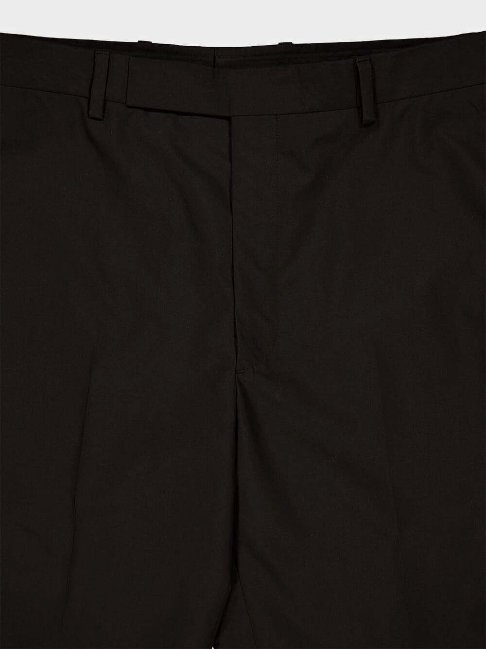 Black Technical Cotton Trousers